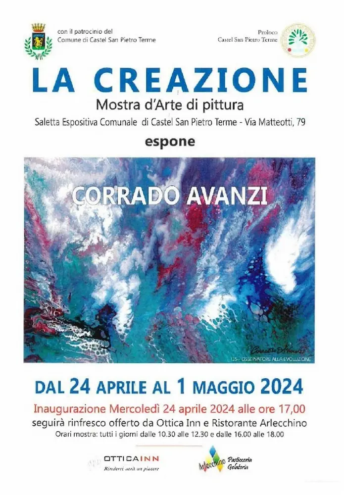 Inaugurazione della mostra "La creazione" di Corrado Avanzi