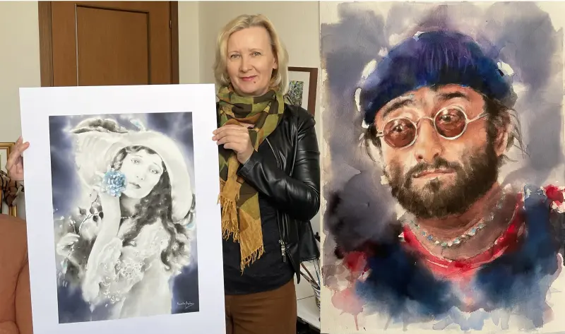 Dimostrazione di pittura dal vivo dell