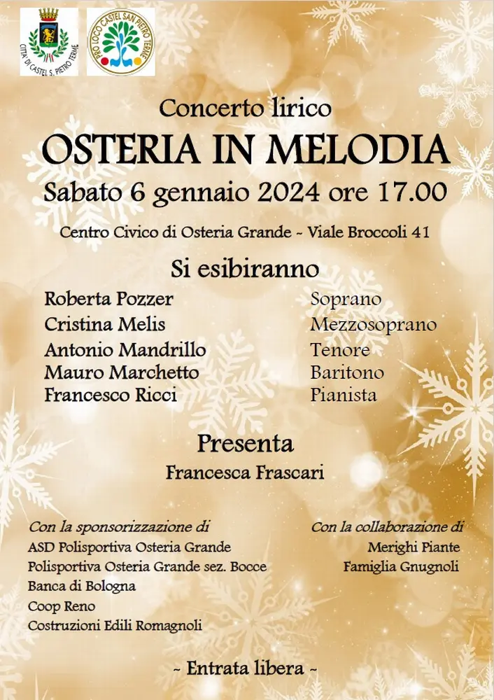 Concerto lirico "Osteria in melodia"