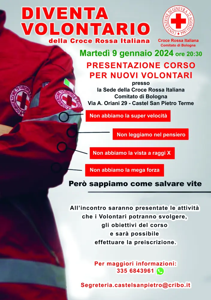 Presentazione del corso per diventare volontari della Croce Rossa