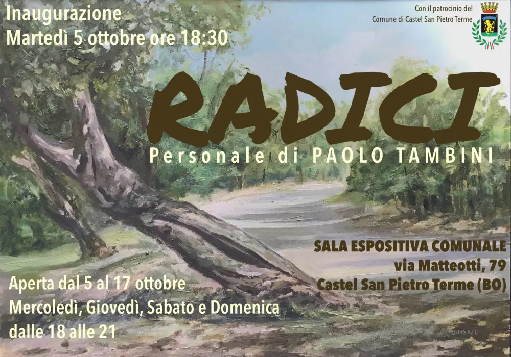 Si inaugura martedì 5 alle ore 18,30 la mostra personale “Radici” di Paolo Tambini