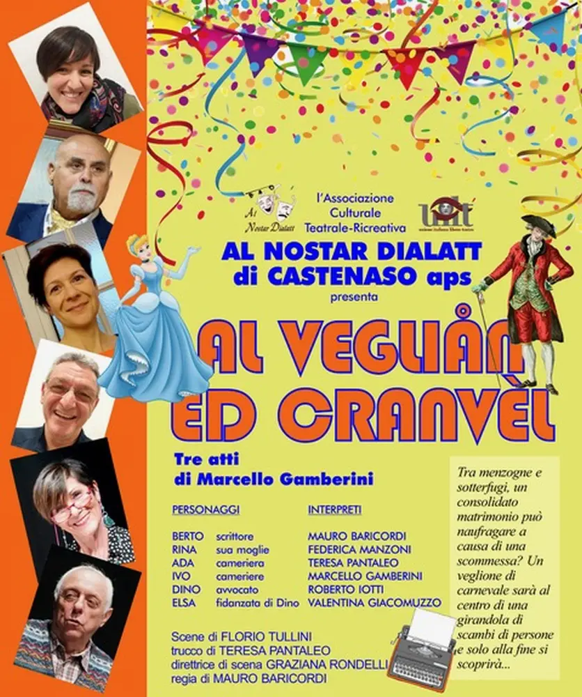 Venerdì 25 al Jolly “Al veglian ed cranvèl” con la compagnia Al nostar dialatt