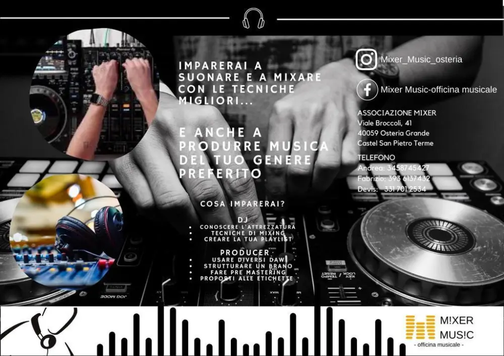 Al via sabato 26 con una prova gratuita i laboratori di Dj & Producer organizzati da MixerMusic
