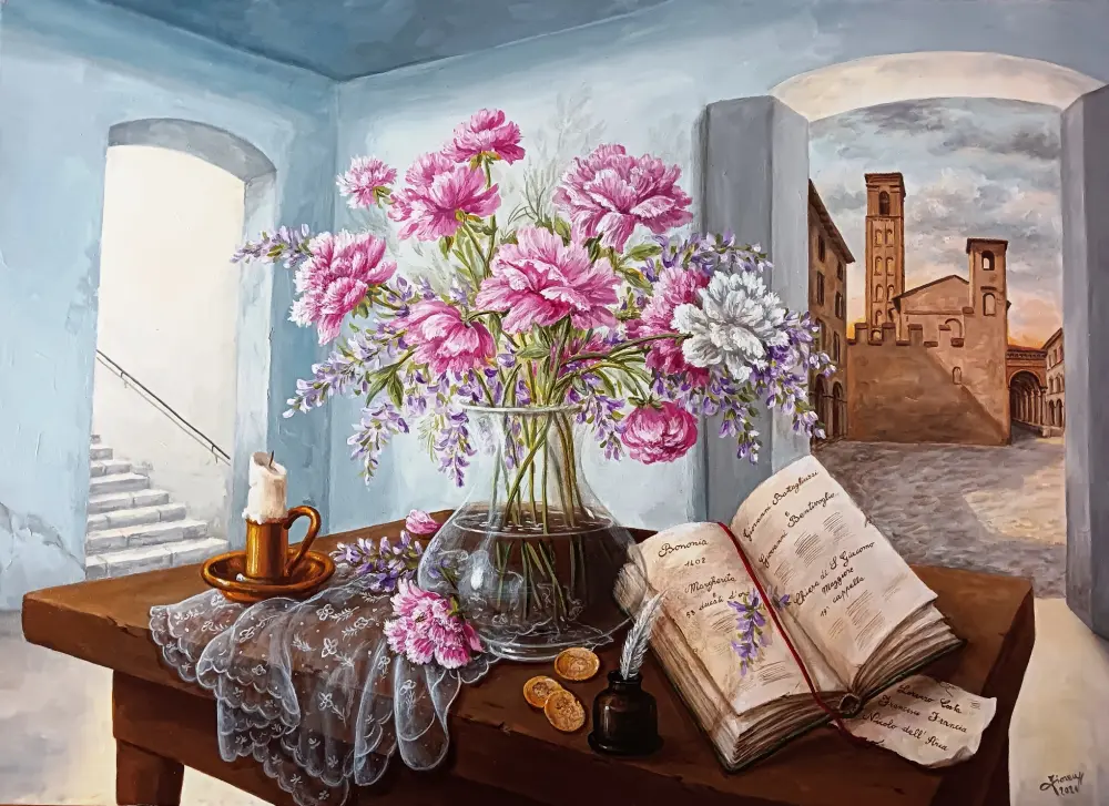 “Fiori, cavalli e antica civiltà contadina”, mostra della pittrice Fiorenza