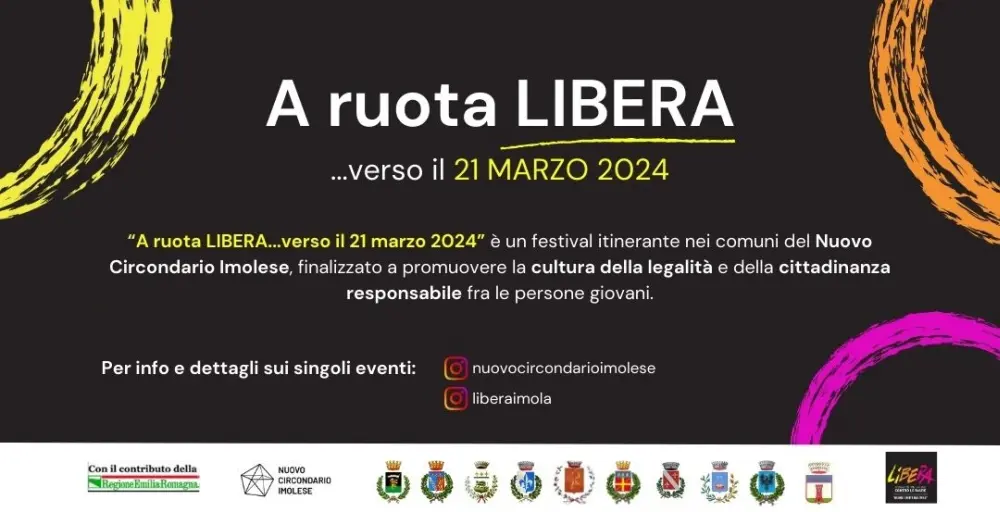 Festival “A ruota Libera verso il 21 marzo 2024”: otto eventi nel Circondario dall