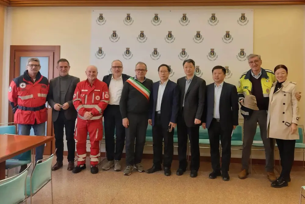 Delegazione cinese in Municipio per uno scambio di esperienze in tema di Protezione Civile