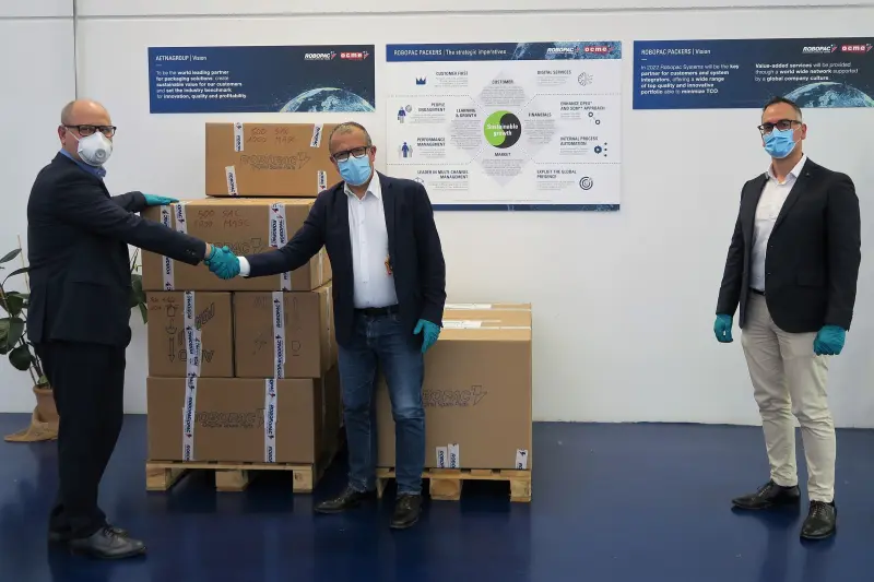 Robopac ha confezionato 15mila mascherine per la cittadinanza
