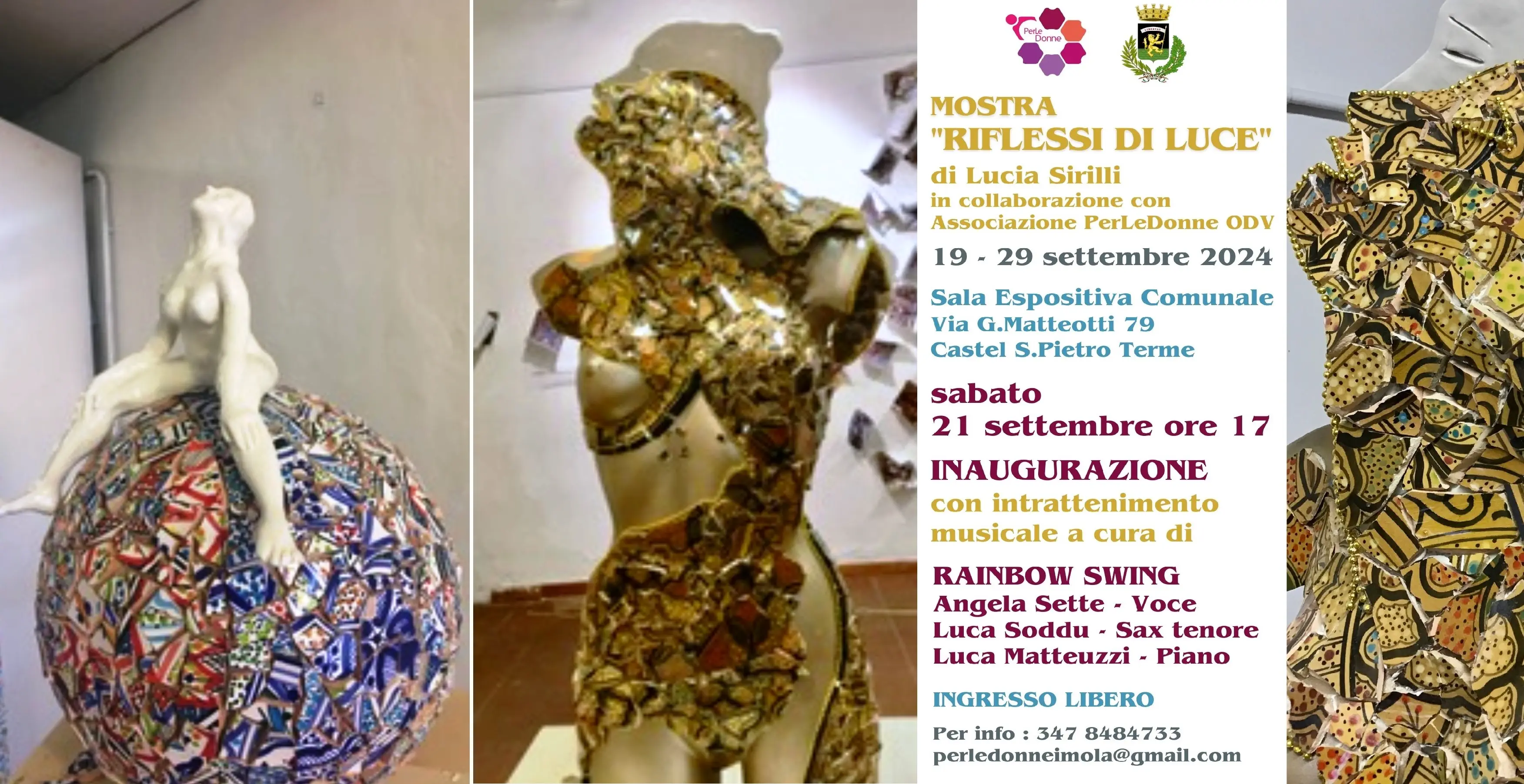 Si apre giovedì 19 la mostra “Riflessi di luce” di Lucia Sirilli organizzata con PerLeDonne