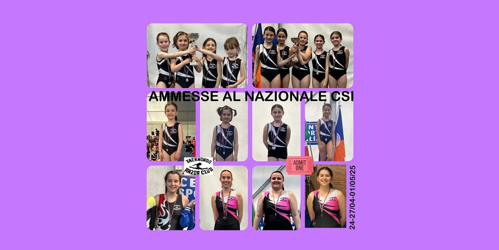 Ricco bottino per il Razor Club Ginnastica Artistica alla prova regionale Csi