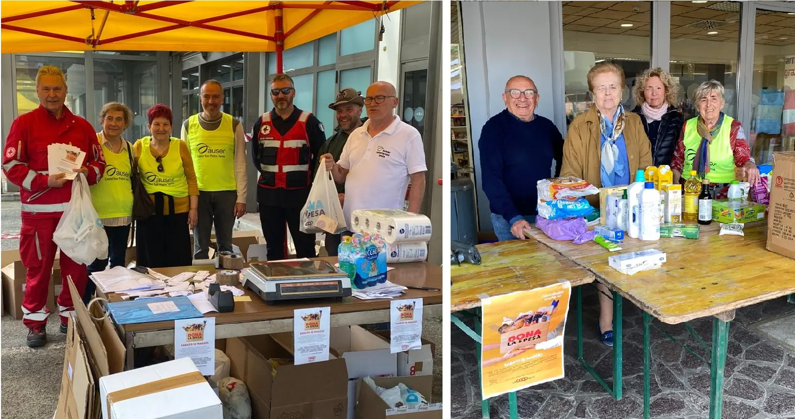 “Dona la spesa” a Castel San Pietro Terme e Osteria Grande: raccolte 3.155 confezioni di prodotti