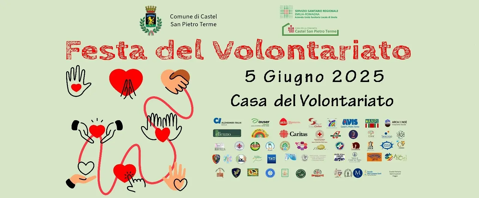 Al via giovedì 5 la grande Festa del Volontariato  della comunità di Castel San Pietro Terme