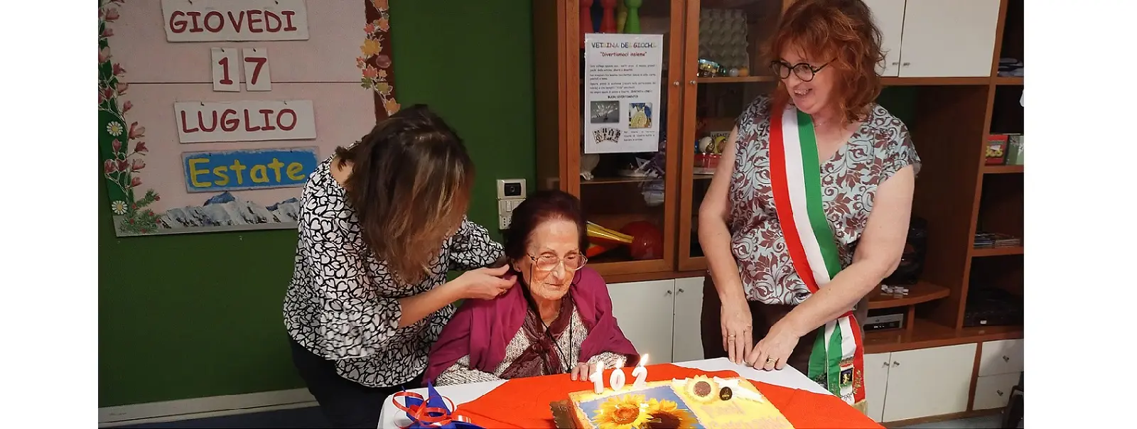Gli auguri per i 102 anni di Luciana Berozzi