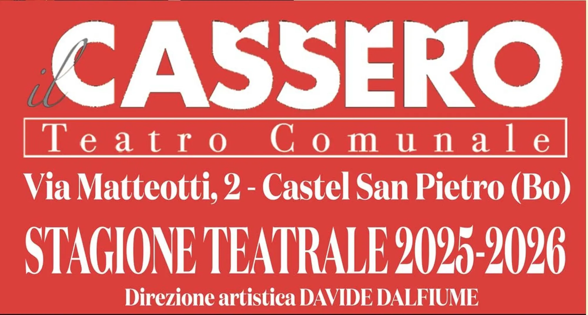 Presentazione stagione teatrale 2025-2026 Teatro Comunale Cassero