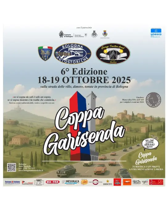 6ª Coppa Garisenda: auto storiche tra le bellezze del nostro territorio