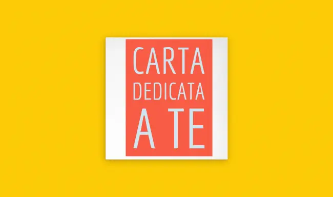 Carta “Dedicata a te” 2025