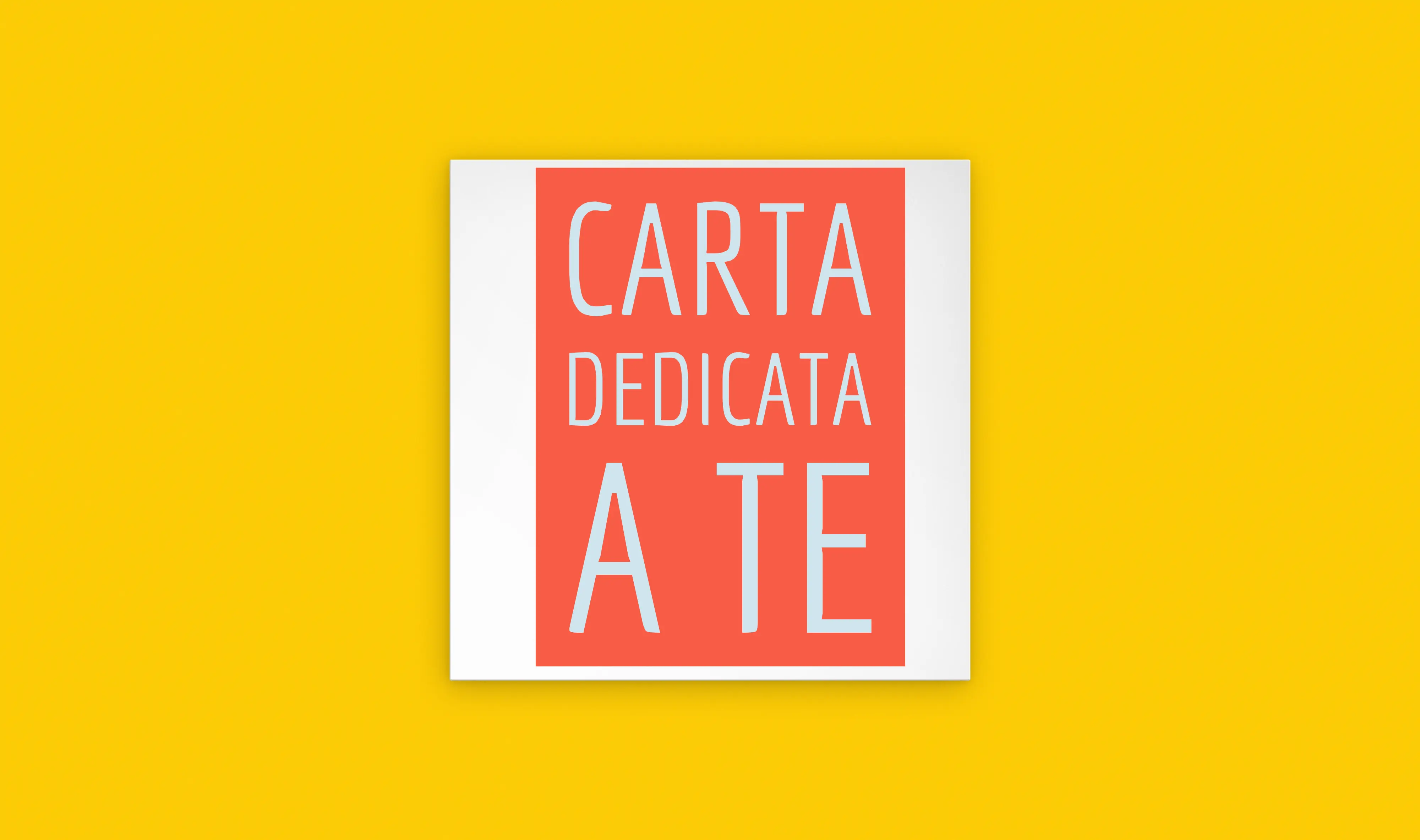 Carta “Dedicata a te” 2025