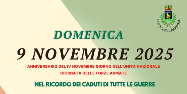 Castel San Pietro Terme celebra la Giornata dell’Unità Nazionale e delle Forze Armate