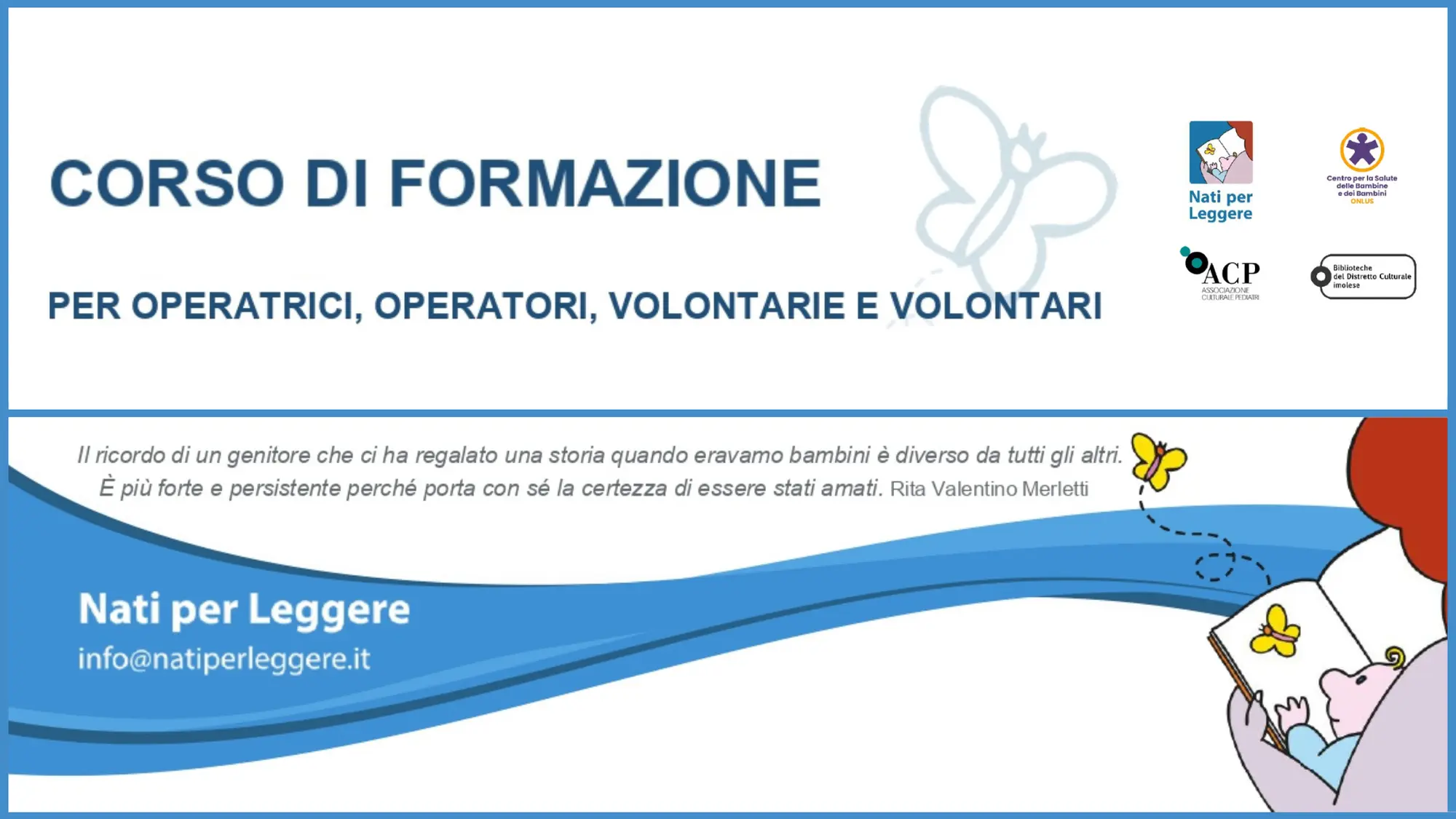 “Nati per Leggere”: al via un corso multidisciplinare gratuito per volontari e operatori