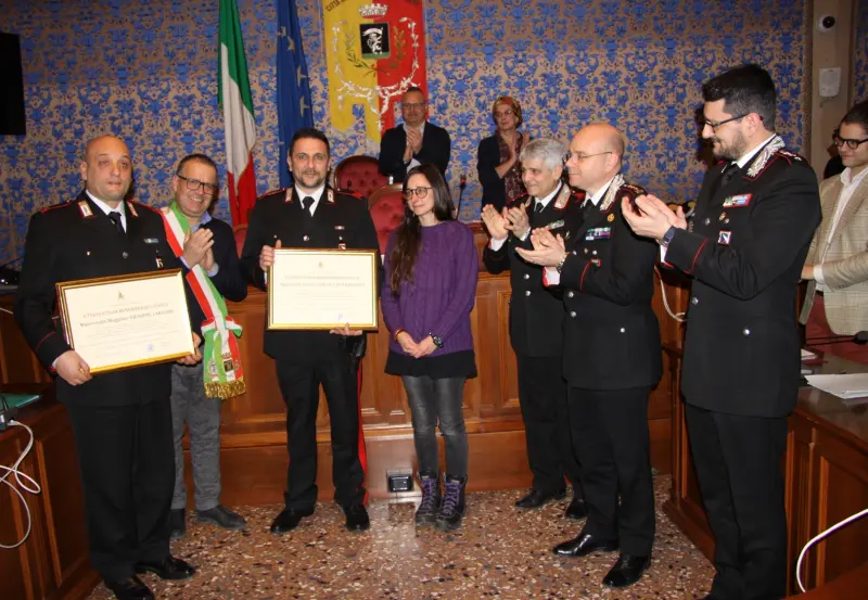 Consiglio Comunale: Benemerenza ai carabinieri Carcuro e Di Pasquazio
