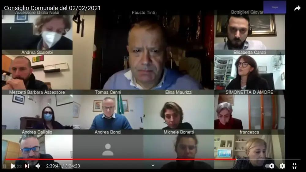 Martedi 23 ore 19,30 si riunisce in videoconferenza il Consiglio Comunale